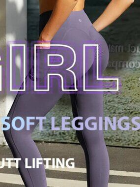 Running Girl Butt Lifting Workout Yoga Leggings Purple L